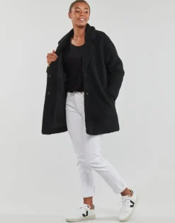 Manteaux^Only - ONLNEWAURELIA SHERPA COAT CC OTW Noir