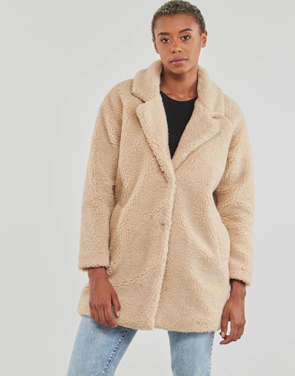 Manteaux^Only - ONLNEWAURELIA SHERPA COAT CC OTW Beige