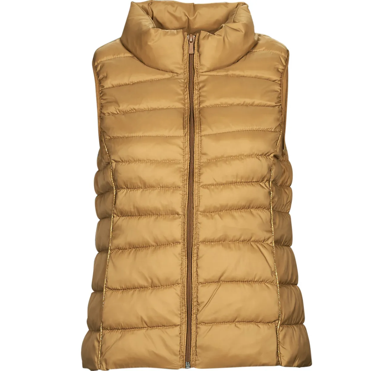 Manteaux^Only - ONLNEWCLAIRE QUILTED WAISTCOAT OTW MArron