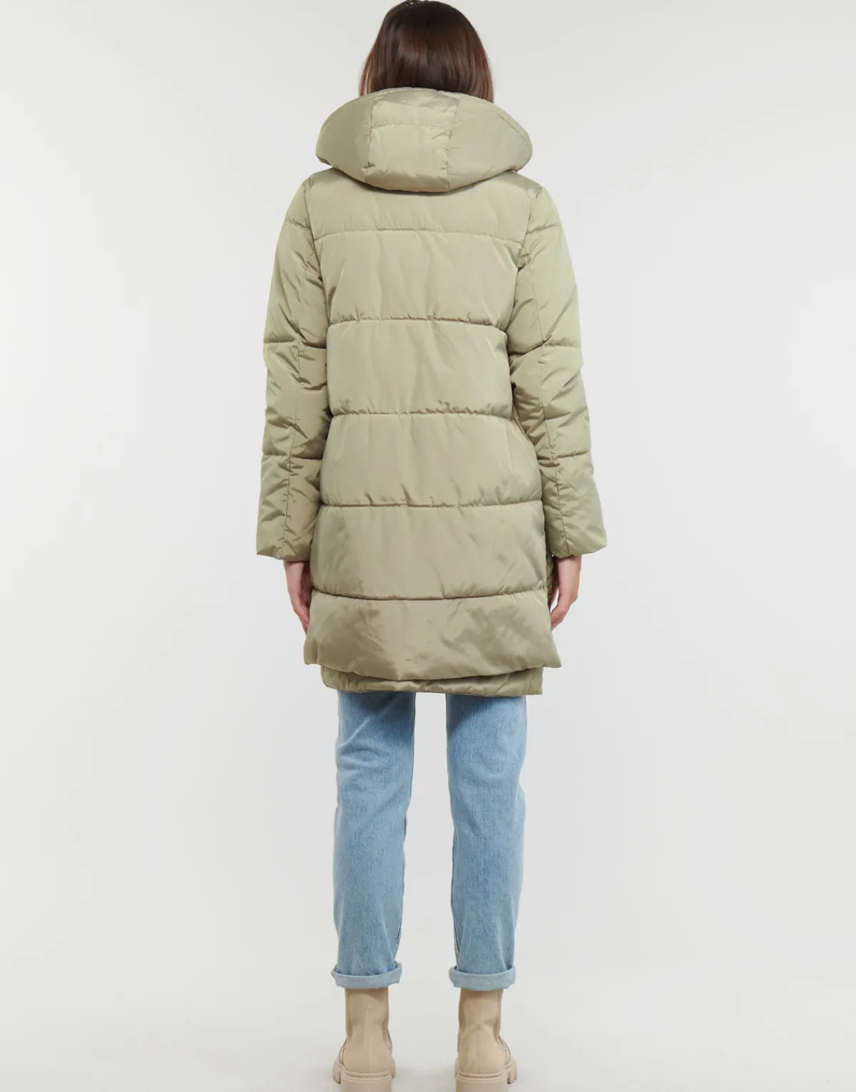 Manteaux^Only - ONLNEWNORA LONG PUFFER COAT CC OTW Beige