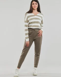Pantalons^Only - ONLPOPTRASH LIFE EASY COL PANT PNT Marron