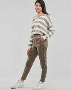 Pantalons^Only - ONLPOPTRASH LIFE EASY COL PANT PNT Marron