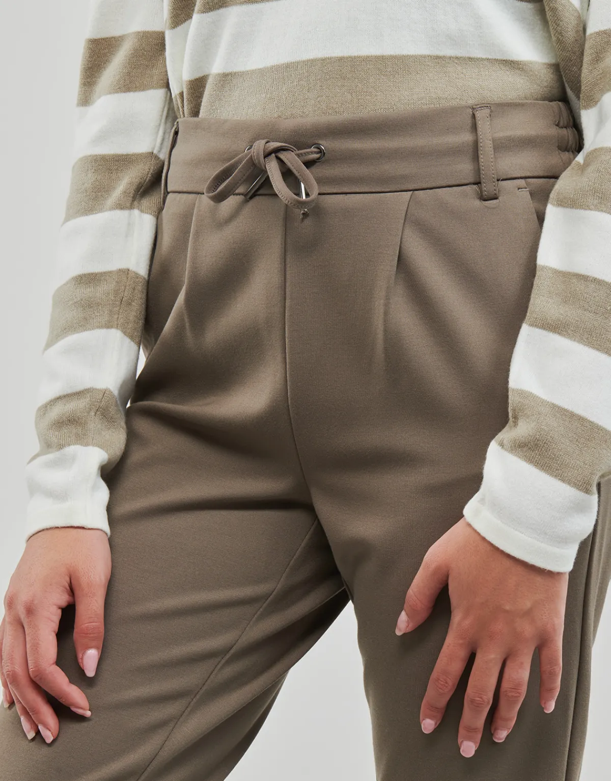 Pantalons^Only - ONLPOPTRASH LIFE EASY COL PANT PNT Marron