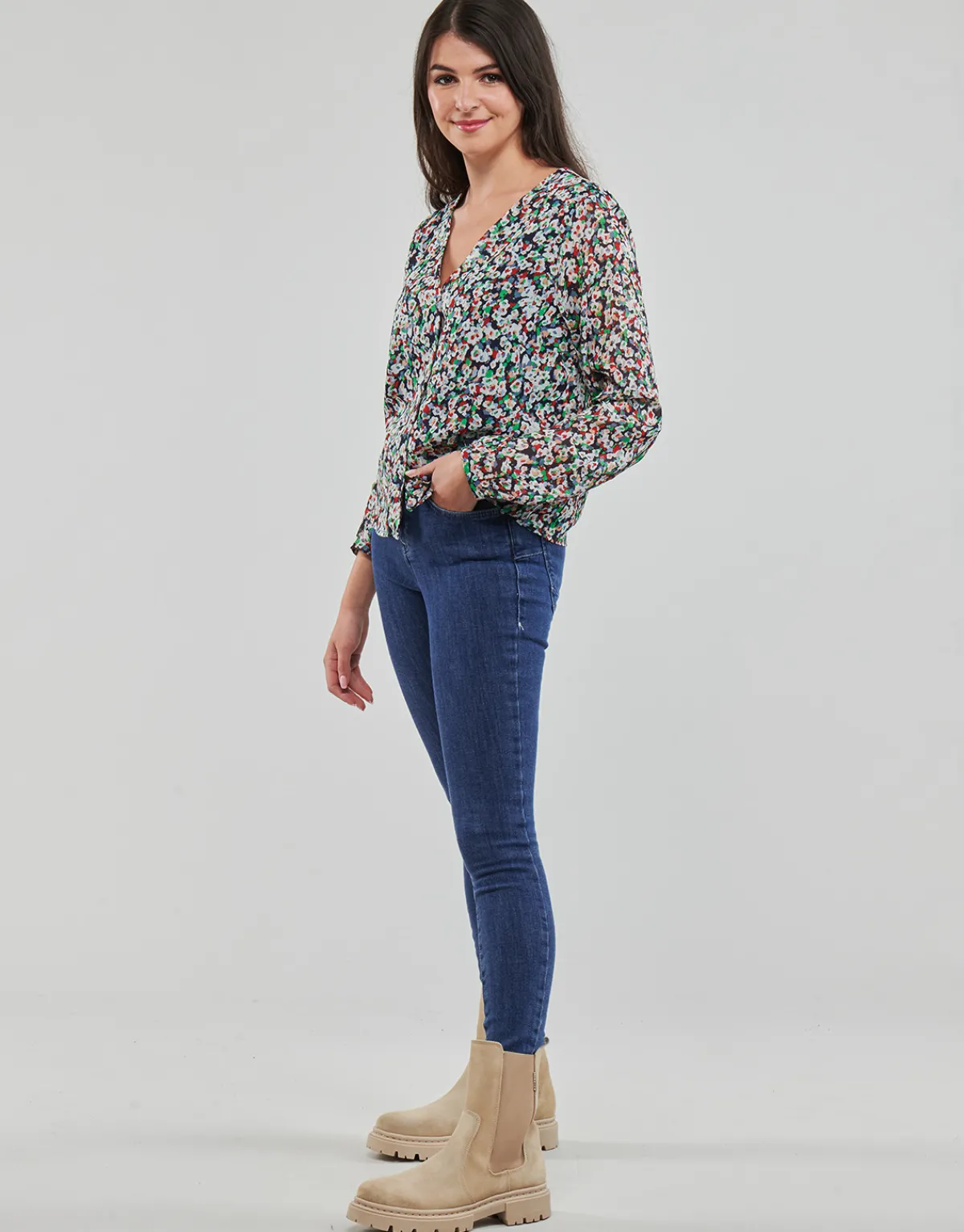 Jeans^Only - ONLPOWER MID PUSHUP SK REA3223 Bleubrut
