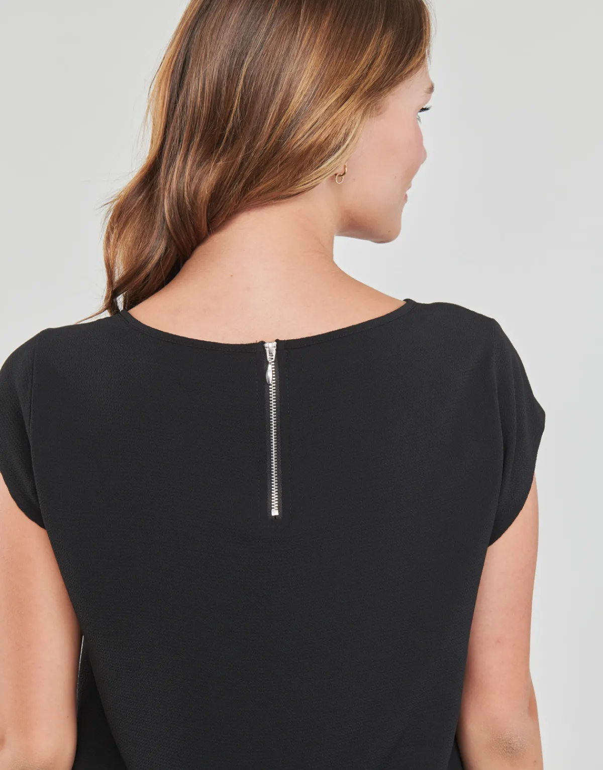 T-shirts & Polos^Only - ONLVIC S/S SOLID TOP PTM Noir