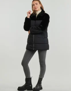 Manteaux^Only - ONLWANJA FUR PUFFER MIX COAT CC OTW Noir