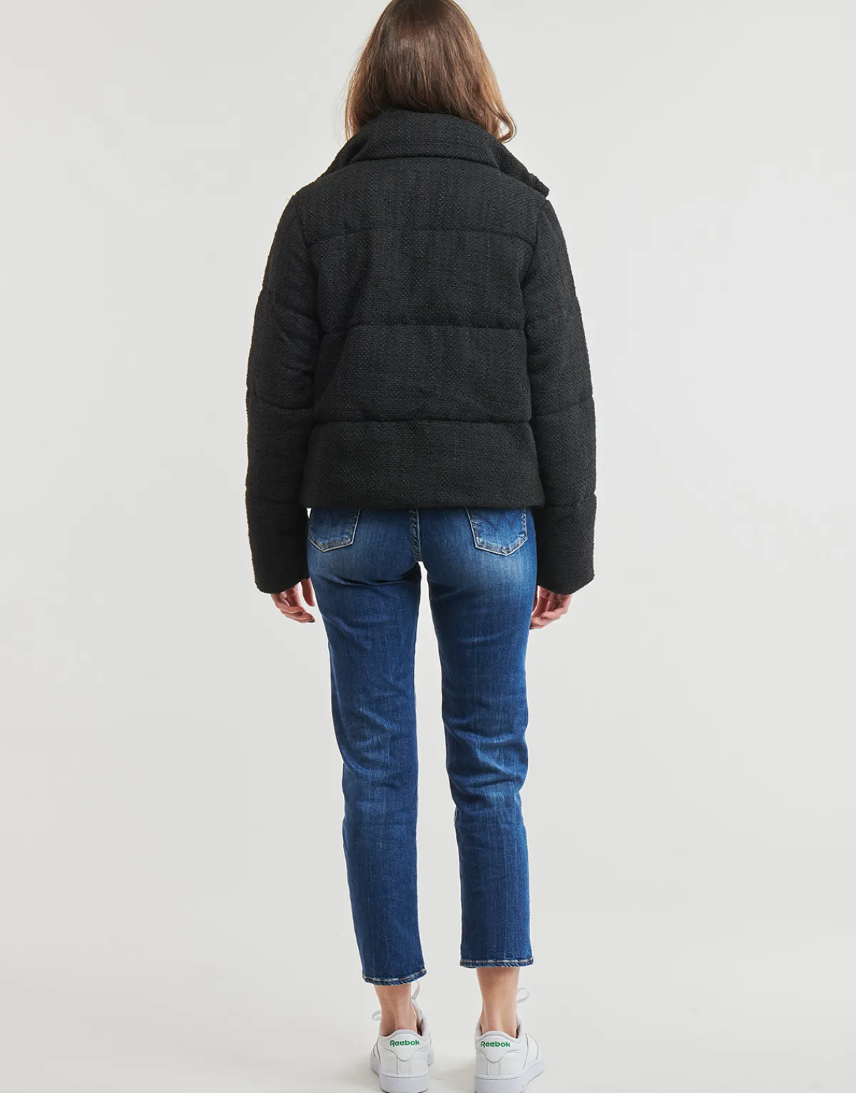 Manteaux^Only - ONLWIKI BOUCLE MIX PUFFER JACKET OTW Noir