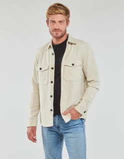 Vestes^Only & Sons  - ONSMILO LS SOLID OVERSHIRT NOOS Creme
