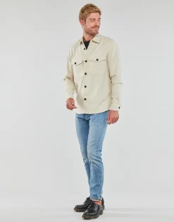 Vestes^Only & Sons  - ONSMILO LS SOLID OVERSHIRT NOOS Creme