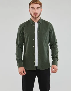 Chemises^Only & Sons  - ONSNIKO LS MELANGE SHIRT Kaki