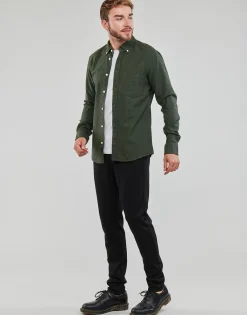 Chemises^Only & Sons  - ONSNIKO LS MELANGE SHIRT Kaki