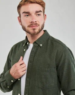 Chemises^Only & Sons  - ONSNIKO LS MELANGE SHIRT Kaki