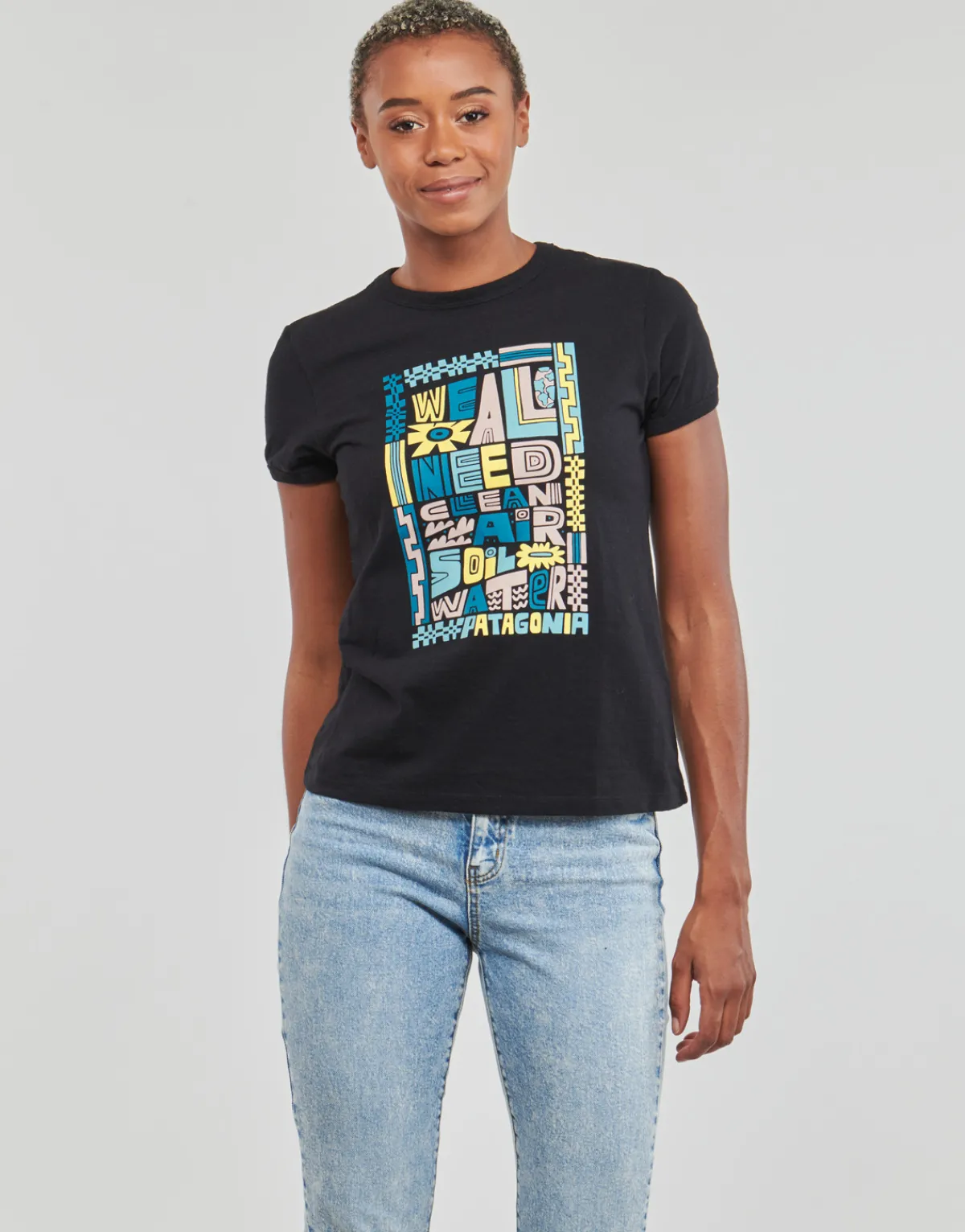 T-shirts & Polos^Patagonia - W'S WE ALL NEED RINGER RESPONSIBILI-TEE Noir