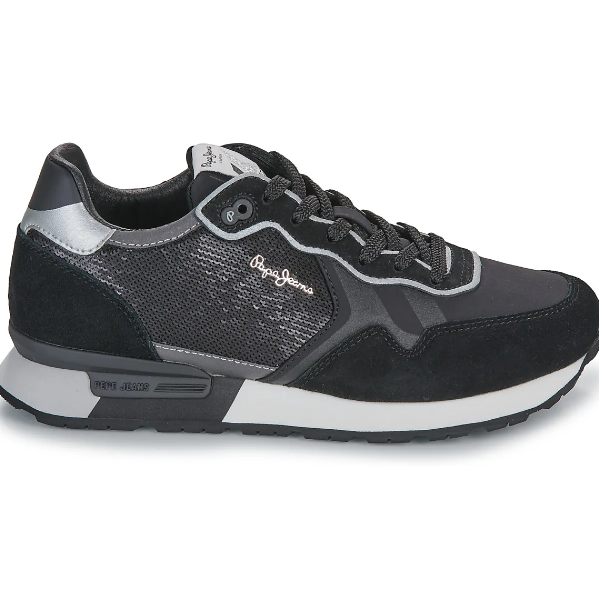 Baskets Mode^Pepe jeans - BRIT SEQUINS W Noir
