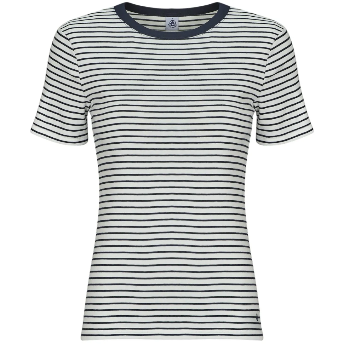 T-shirts & Polos^Petit Bateau - MC COL ROND Marine