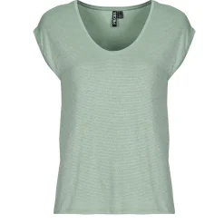 T-shirts & Polos^Pieces - PCBILLO TEE LUREX STRIPES Bleu
