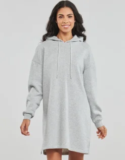 Robes^Pieces - PCCHILLI LS SWEAT DRESS Gris