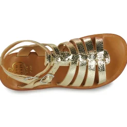 Sandales Et Nu-pieds^Pom d'Api - PLAGETTE GLADIATOR PLATINE