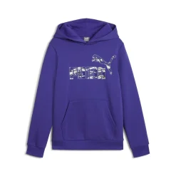 Sweats & Polaires^Puma - ESS+ CAMO HOODIE FL Bleu