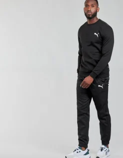Sweats & Polaires^Puma - ESS CREW SWEAT FL Noir