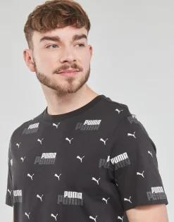 T-shirts & Polos^Puma - ESS+ LOGO POWER AOP Noir