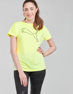 T-shirts & Polos^Puma - RECYCL JERSY CAT TEE Jaune