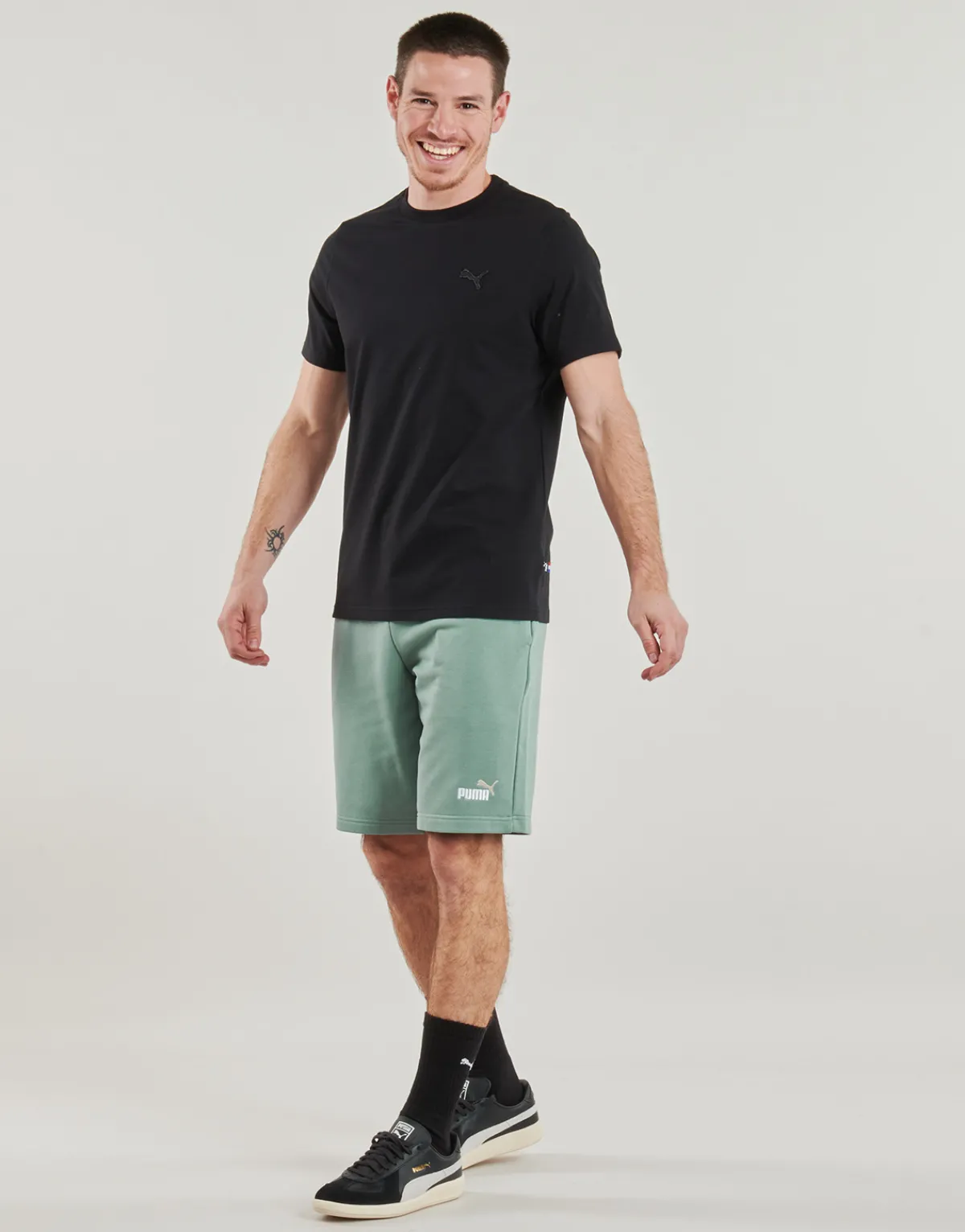 T-shirts & Polos^Puma - TEE MIF BADGE BRODE Noir