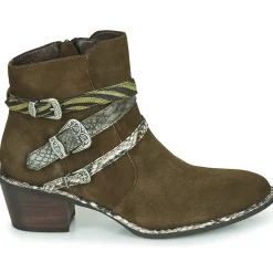 Bottines / Boots^Regard - NAPOLI V3 VELOURS MILITARE Kaki