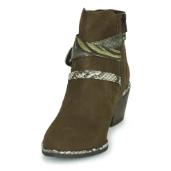 Bottines / Boots^Regard - NAPOLI V3 VELOURS MILITARE Kaki