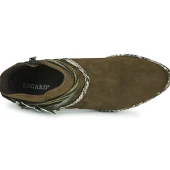 Bottines / Boots^Regard - NAPOLI V3 VELOURS MILITARE Kaki