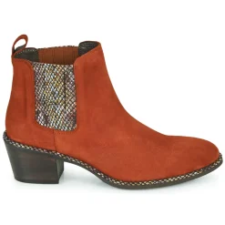 Bottines / Boots^Regard - NOISY V3 VELOURS TUILE Rouge