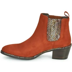 Bottines / Boots^Regard - NOISY V3 VELOURS TUILE Rouge