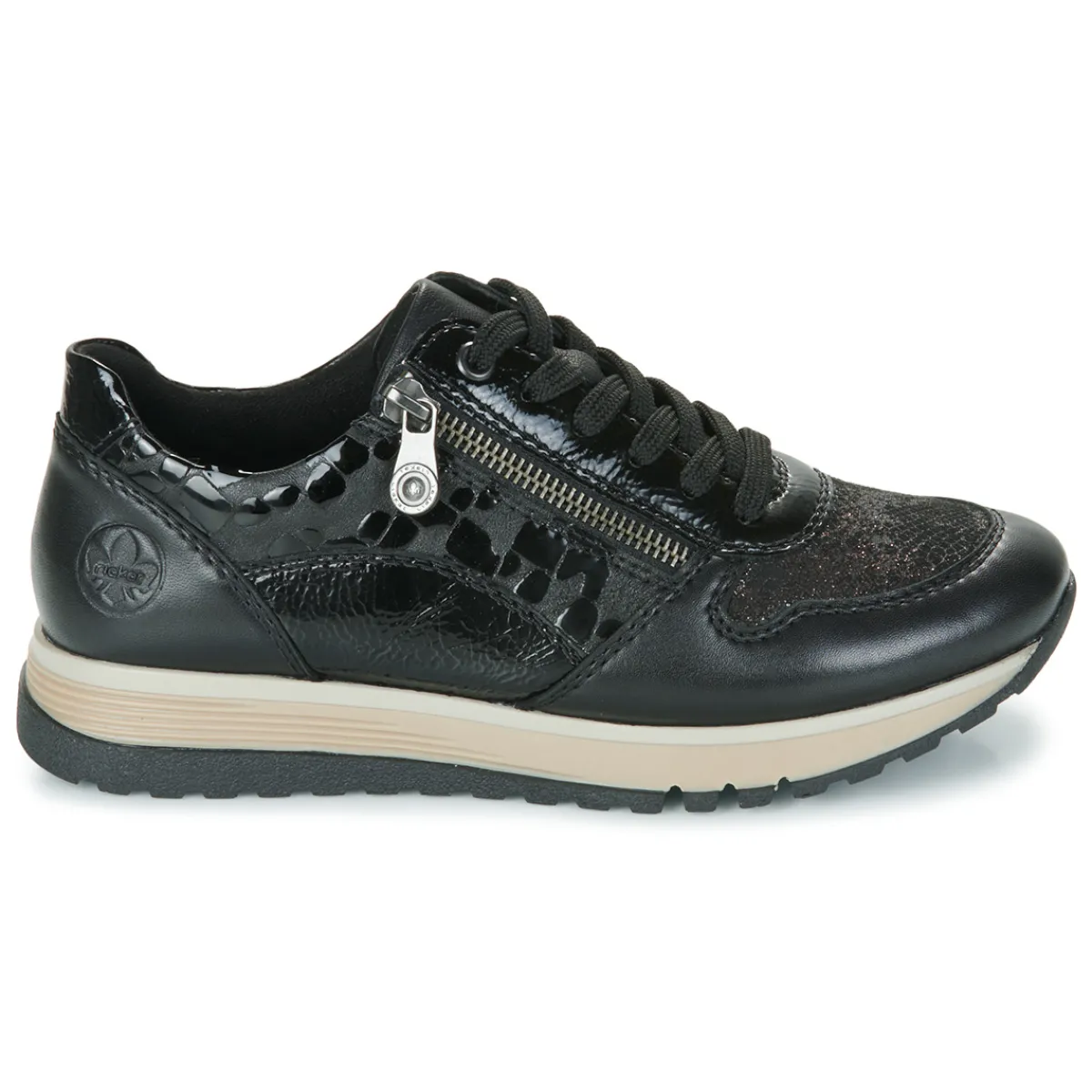 Baskets Mode^Rieker - LICHENA Noir