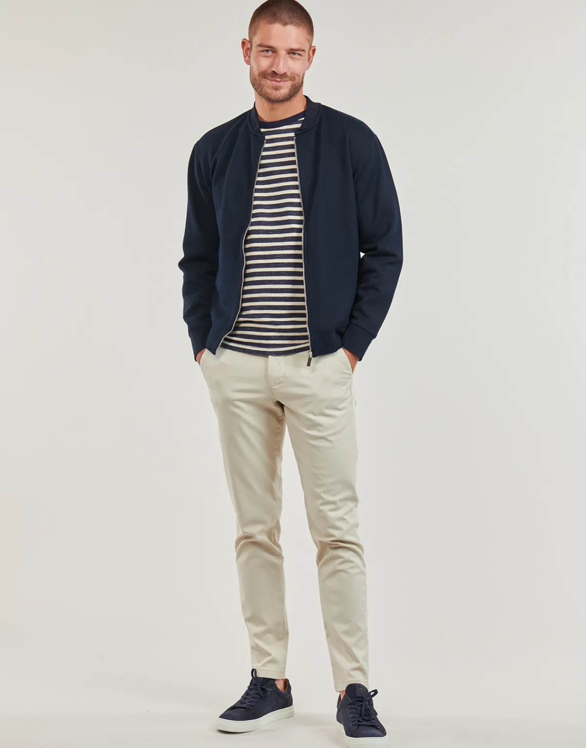 Pantalons^Selected - SLHSLIM-NEW MILES 175 FLEXCHINO Ecru