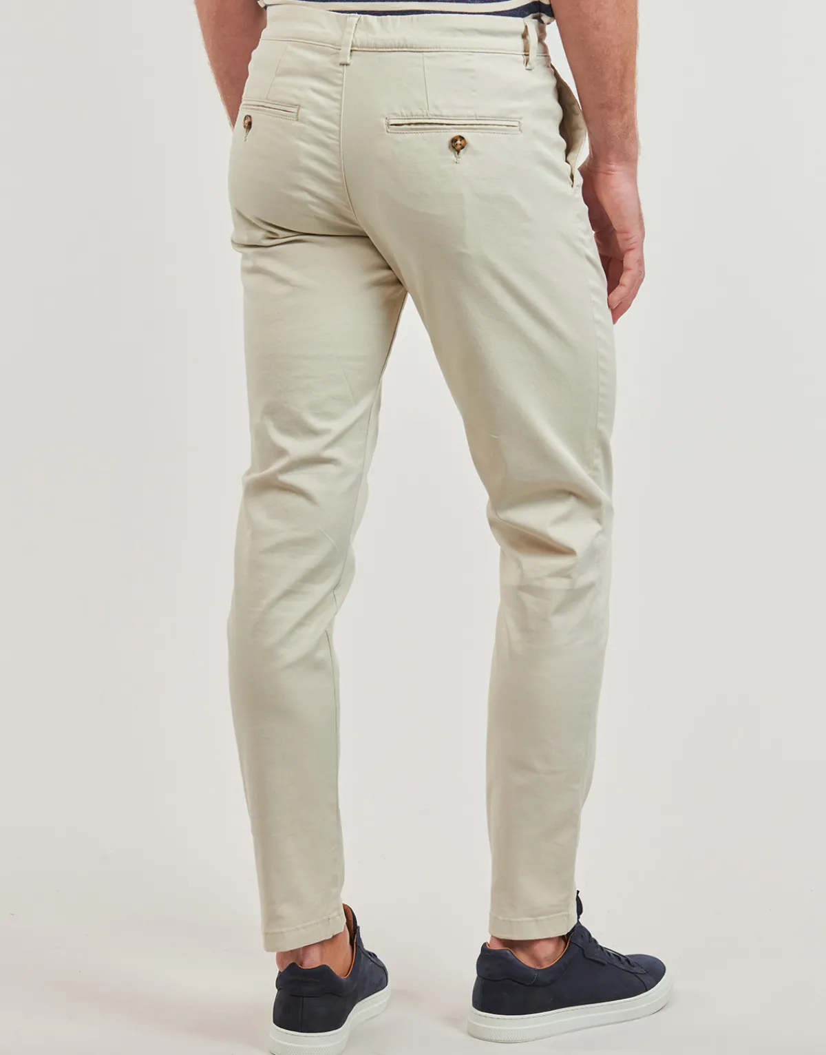 Pantalons^Selected - SLHSLIM-NEW MILES 175 FLEXCHINO Ecru