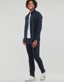 Chemises^Selected - SLHSLIMOWEN-FLANNEL SHIRT LS NOOS Marine