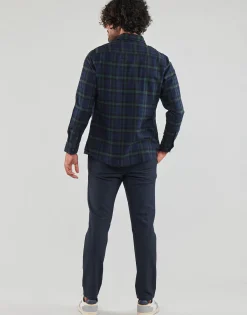 Chemises^Selected - SLHSLIMOWEN-FLANNEL SHIRT LS NOOS Marine