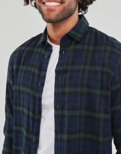 Chemises^Selected - SLHSLIMOWEN-FLANNEL SHIRT LS NOOS Marine