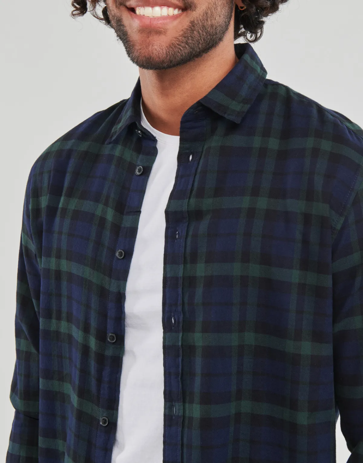 Chemises^Selected - SLHSLIMOWEN-FLANNEL SHIRT LS NOOS Marine