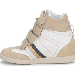 Baskets Mode^Serafini - MANATHAN SCRATCH WHITE-BEIGE-BLUE