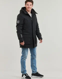 Manteaux^Superdry - CITY PADDED PARKA JACKET Noir
