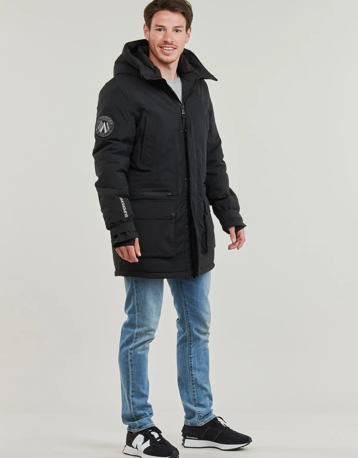 Manteaux^Superdry - CITY PADDED PARKA JACKET Noir