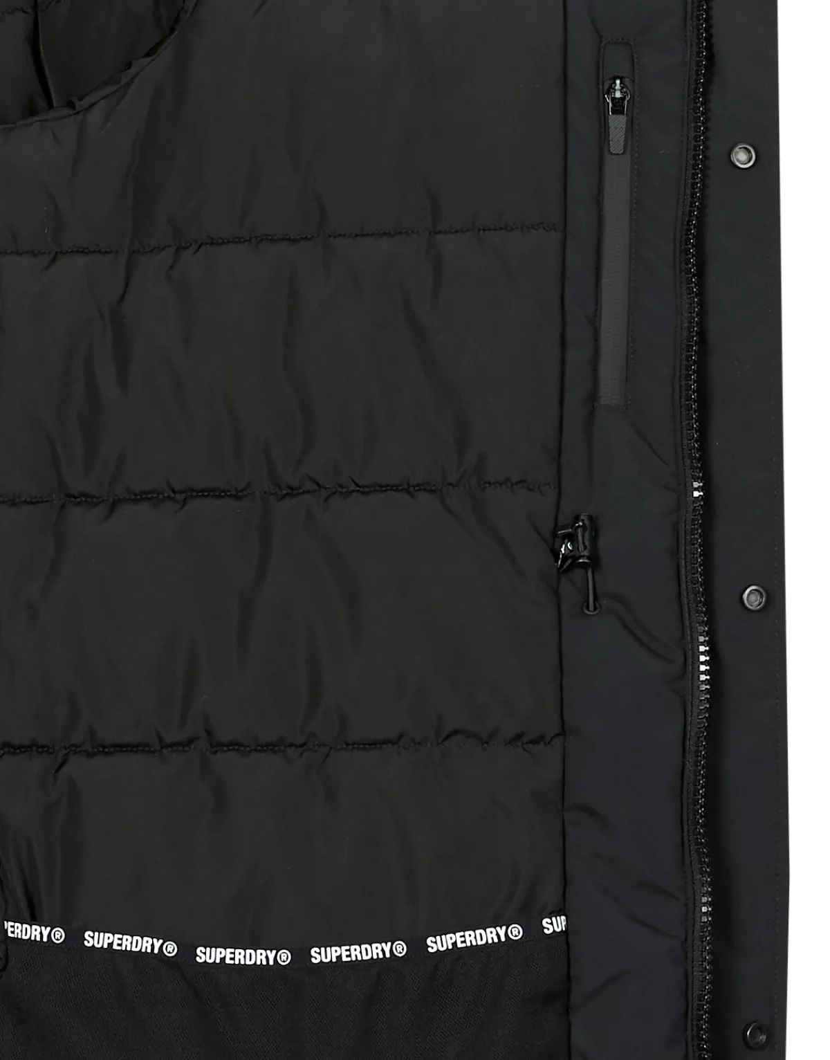 Manteaux^Superdry - CITY PADDED PARKA JACKET Noir