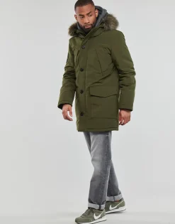 Manteaux^Superdry - EVEREST FAUX FUR HOODED PARKA Kaki