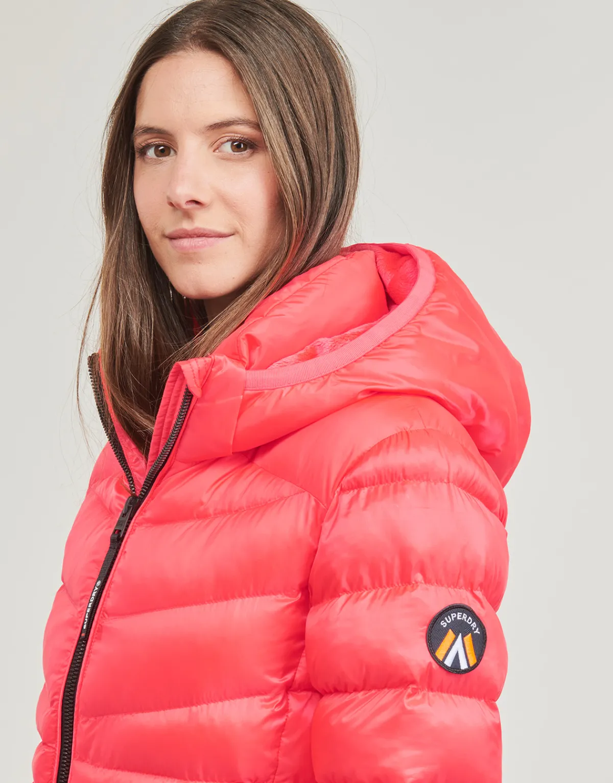 Manteaux^Superdry - HOODED FUJI PADDED JACKET Rose