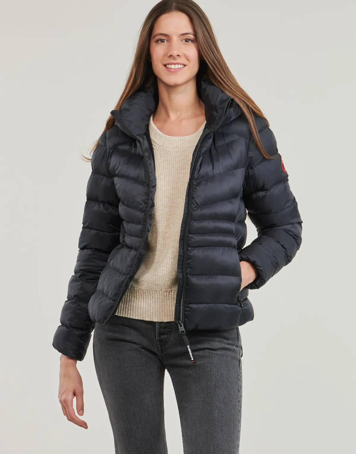Manteaux^Superdry - HOODED FUJI PADDED JACKET Marine