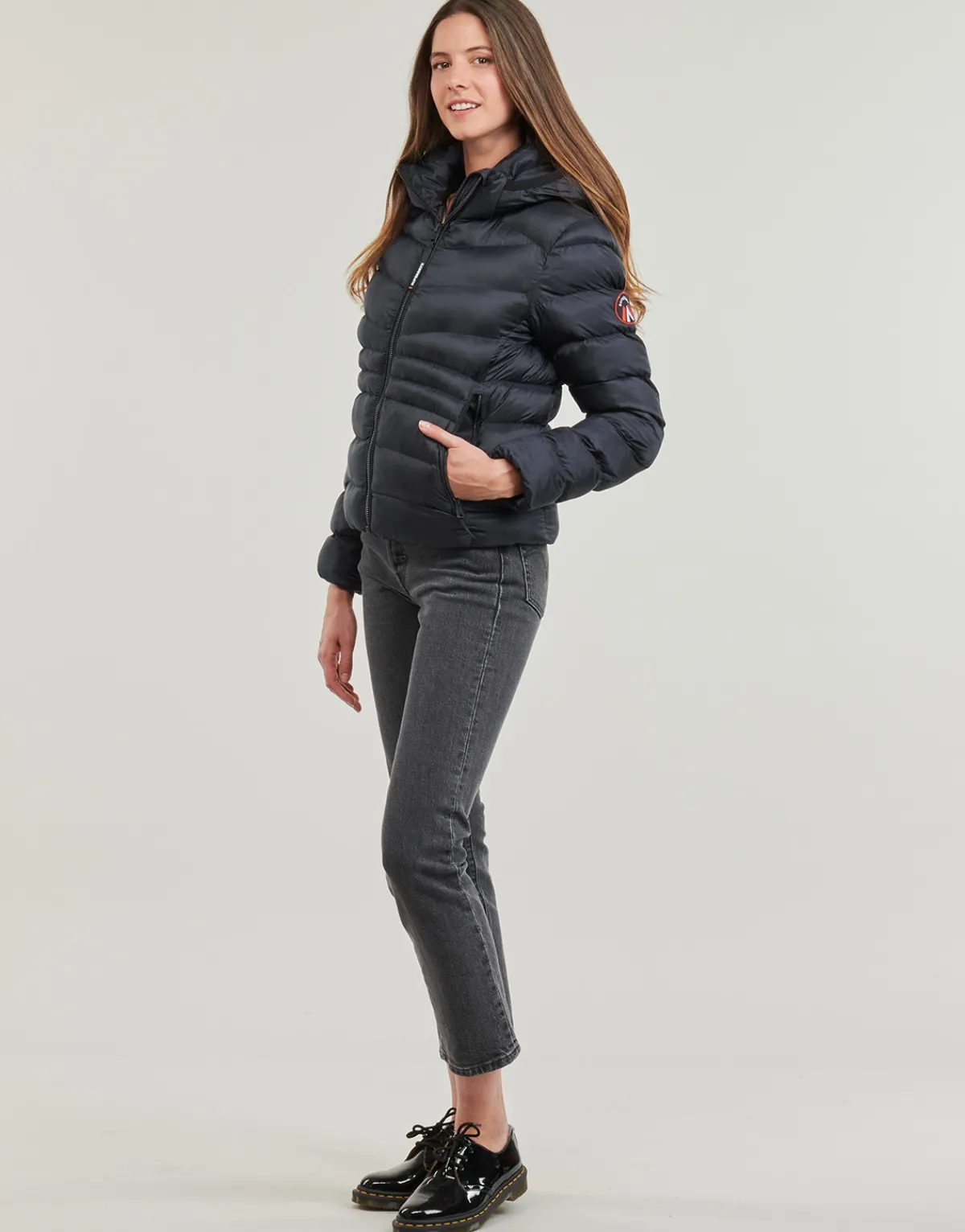 Manteaux^Superdry - HOODED FUJI PADDED JACKET Marine