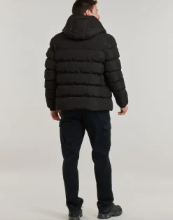 Manteaux^Superdry - HOODED SPORTS PUFFR JACKET Noir