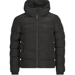 Manteaux^Superdry - HOODED SPORTS PUFFR JACKET Noir