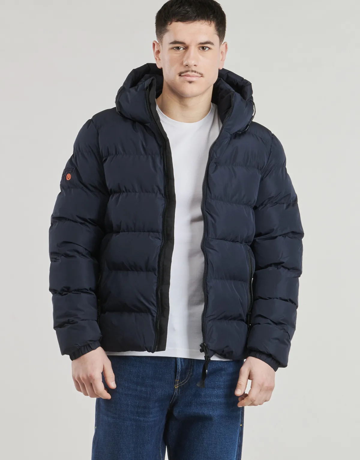 Manteaux^Superdry - HOODED SPORTS PUFFR JACKET Marine